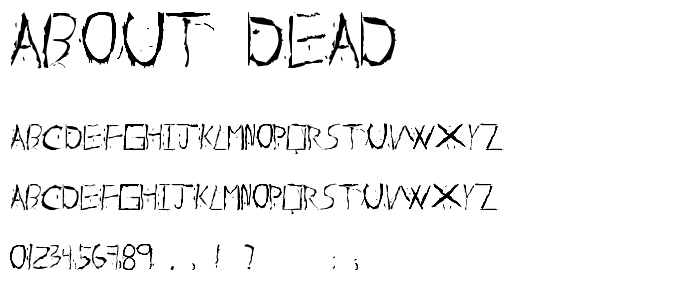 About Dead font
